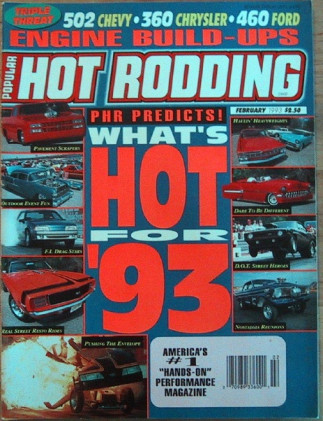 POPULAR HOT RODDING 1993 FEB - YENKO 427s, DAYTONA IROC R/T
